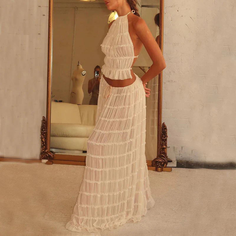 Ensemble jupe maxi 2 pièces pour femmes