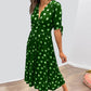 💃Robe à pois avec décolleté en V profond