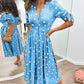 💃Robe à pois avec décolleté en V profond