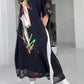 Robe à capuche ample décontractée et imprimée avec cordon de serrage pour femme
