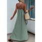 Robe longue ample à bretelles spaghetti avec fente latérale
