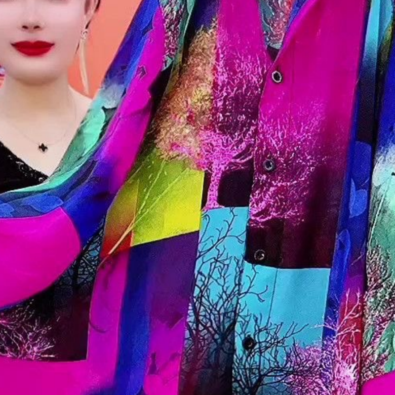 ✨Promotion saisonnière prix le plus bas🌸Chemise fine en mousseline de longueur moyenne pour femmes