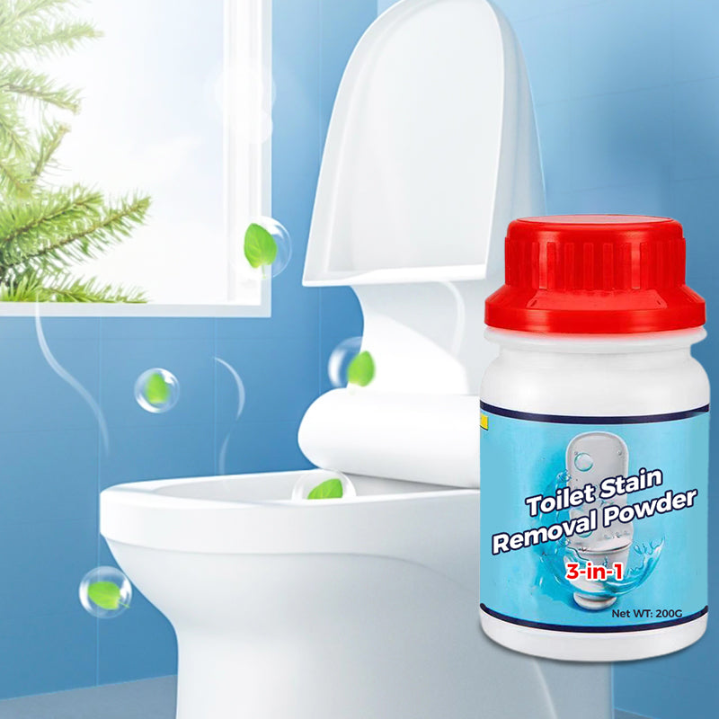 Poudre de nettoyage 3-en-1 pour éliminer les taches des toilettes