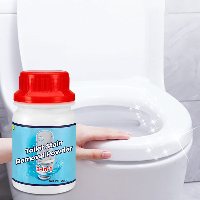 Poudre de nettoyage 3-en-1 pour éliminer les taches des toilettes