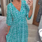 🔥50% de réduction  😍Robe longue à encolure en V et imprimé bohémien décontracté