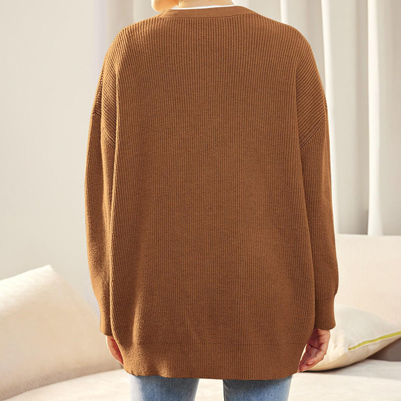 Pull tricoté de couleur unie ✨Nouvelle série automne et hiver✨
