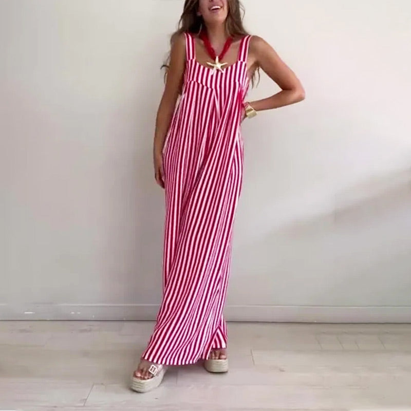 🌟HOT SALE🌟Combinaison ample et décontractée à rayures pour femmes