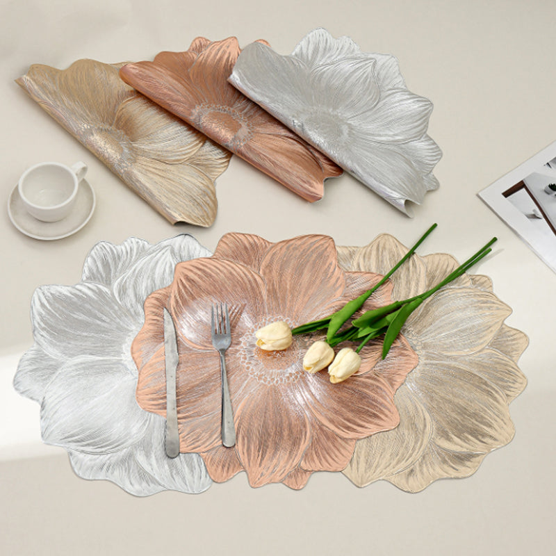 Set de Table Lavable et Résistant à la Chaleur en Forme de Lotus