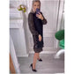 👗Mode automne-hiver robe patchwork à manches longues imprimée léopard