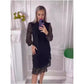 👗Mode automne-hiver robe patchwork à manches longues imprimée léopard