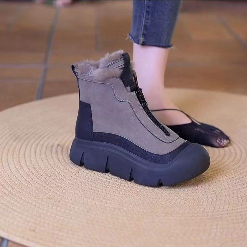 Bottes de neige à fermeture éclair pour femmes, imperméables et antidérapantes
