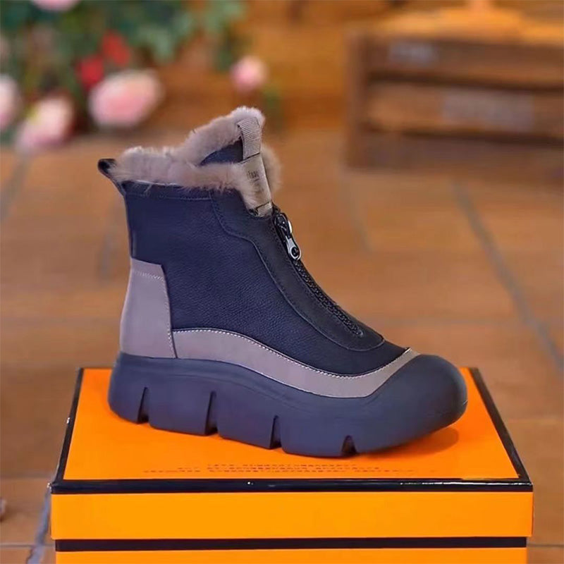 Bottes de neige à fermeture éclair pour femmes, imperméables et antidérapantes