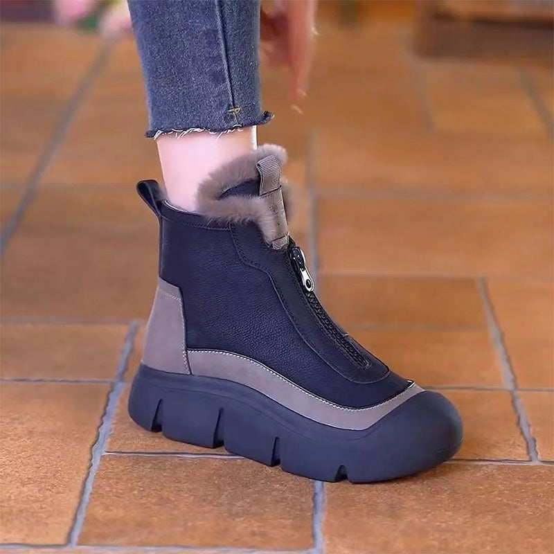 Bottes de neige à fermeture éclair pour femmes, imperméables et antidérapantes