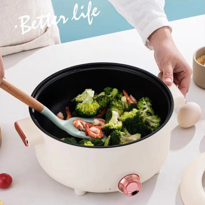 Casserole Multifonctionnelle Électrique Antiadhésive avec Cuiseur à Vapeur
