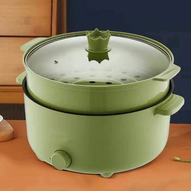 Casserole Multifonctionnelle Électrique Antiadhésive avec Cuiseur à Vapeur