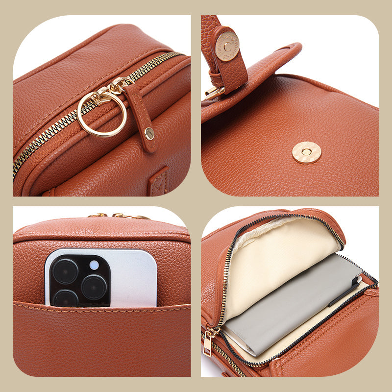 ✨Élégance intemporelle : Sac messager vintage de grande capacité