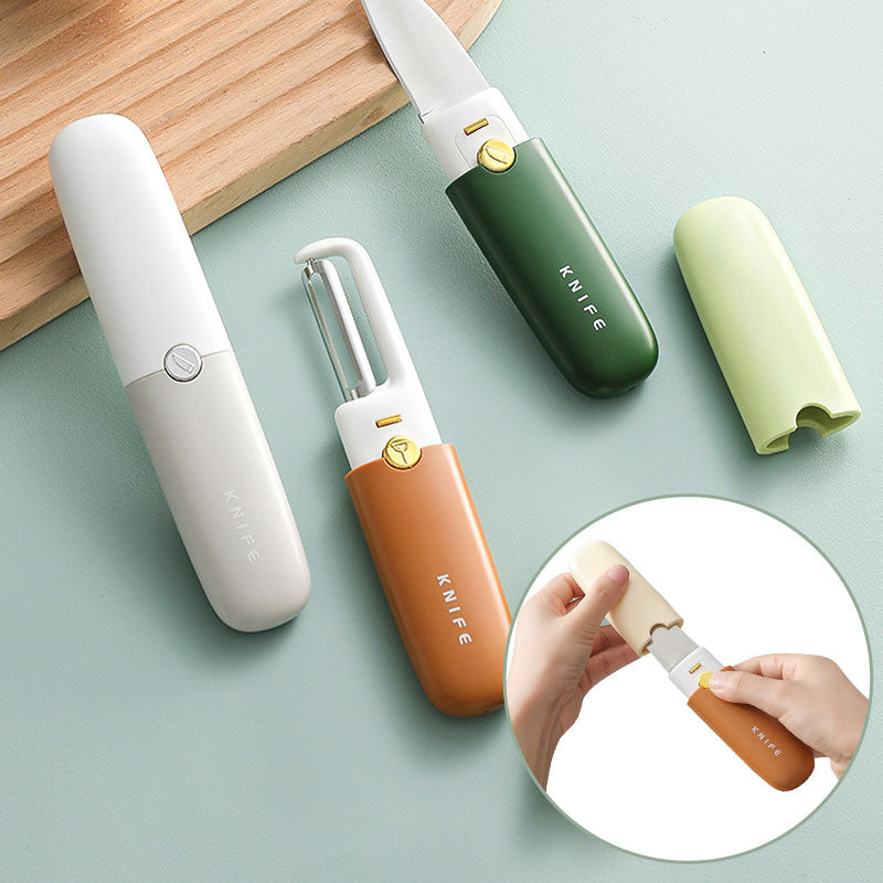 Couteau et éplucheur de fruits 2 en 1 portable et petit