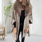 Manteau bouffant avec col en fausse fourrure pour femmes