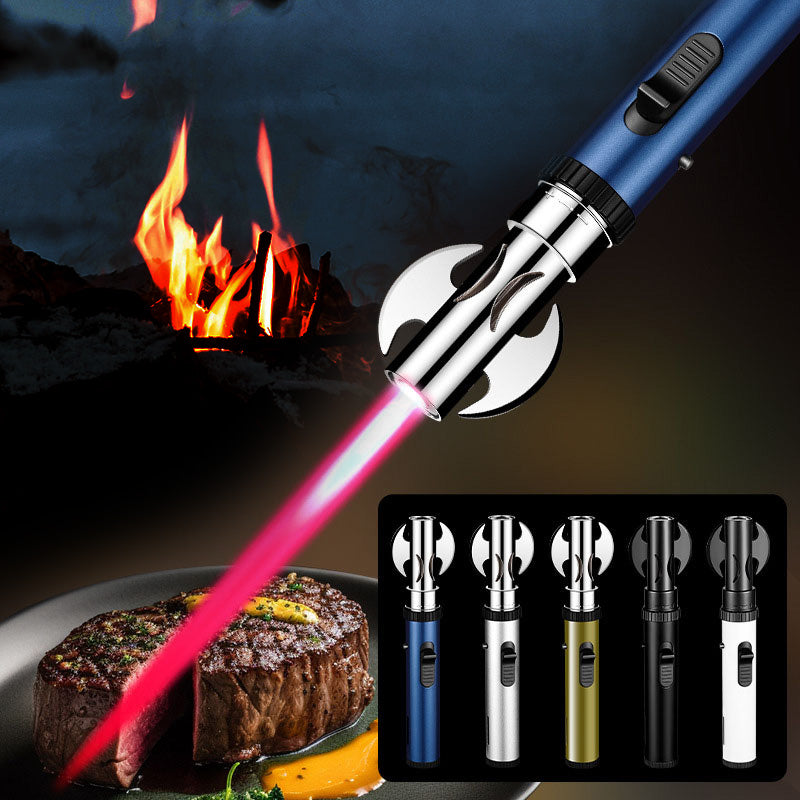 Briquet Torche à Flamme à Gaz Réglable et Remplissable Coupe-Vent