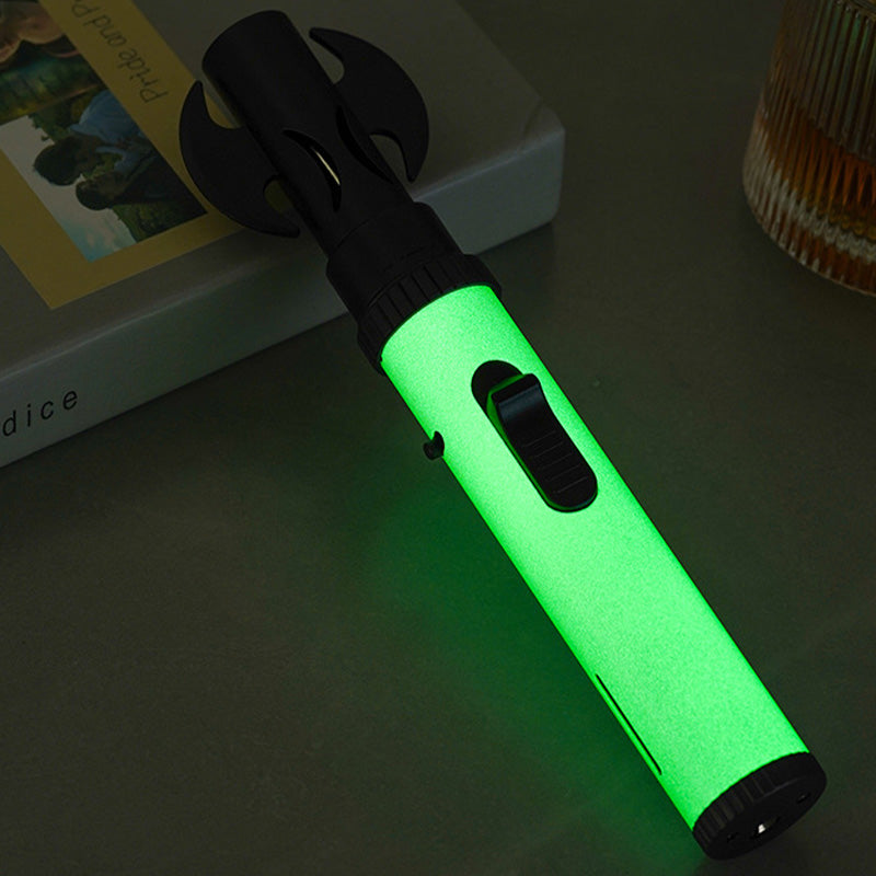 Briquet Torche à Flamme à Gaz Réglable et Remplissable Coupe-Vent