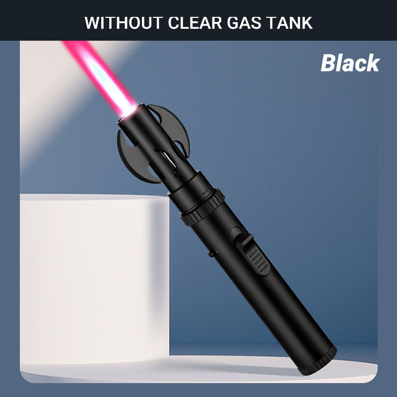 Briquet Torche à Flamme à Gaz Réglable et Remplissable Coupe-Vent