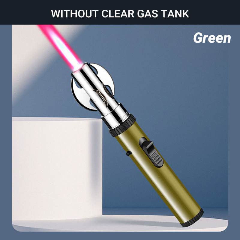 Briquet Torche à Flamme à Gaz Réglable et Remplissable Coupe-Vent