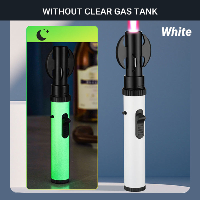 Briquet Torche à Flamme à Gaz Réglable et Remplissable Coupe-Vent