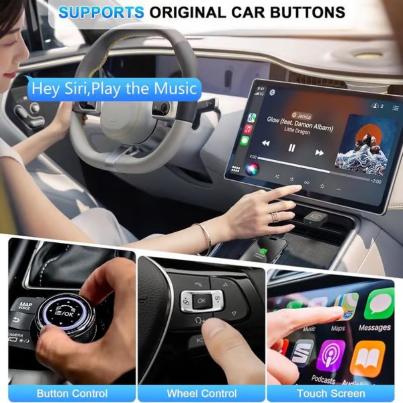 🥰2025 Nouvelle mise à niveau✨ Adaptateur Carplay sans fil d'interconnexion embarquée