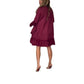 🎅Offre limitée dans le temps - 50%🎄Robe à manches longues à col rond et ourlet plissé pour femmes