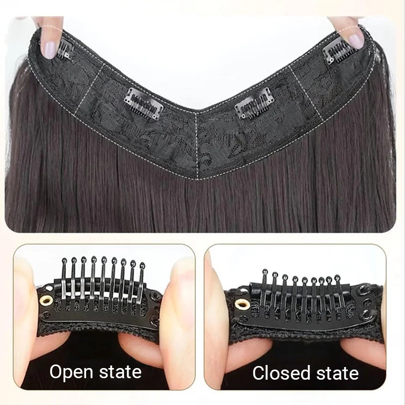 Extension de cheveux à clip en forme de U pour femmes