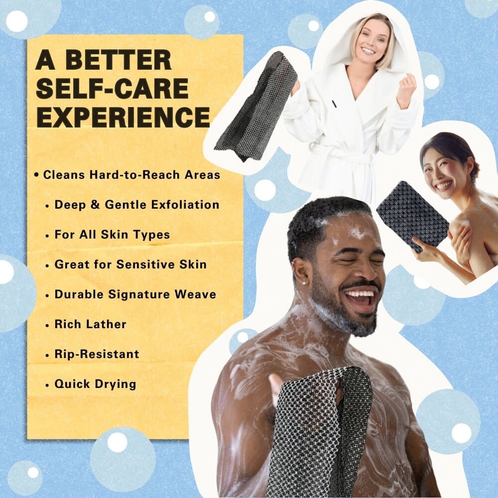 🔥49% de réduction🧼Serviette de douche exfoliante antibactérienne🚿