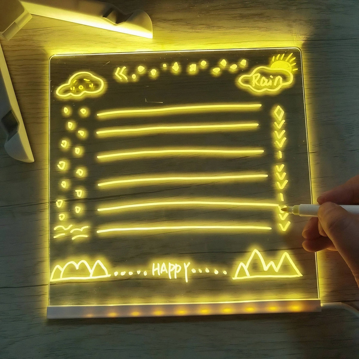 🔥40 % rabatt så länge lagret räcker!🎨Kreativ Omskrivbar Akryl LED Anslagstavla
