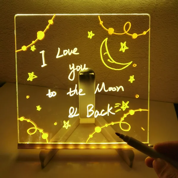 🔥40 % rabatt så länge lagret räcker!🎨Kreativ Omskrivbar Akryl LED Anslagstavla