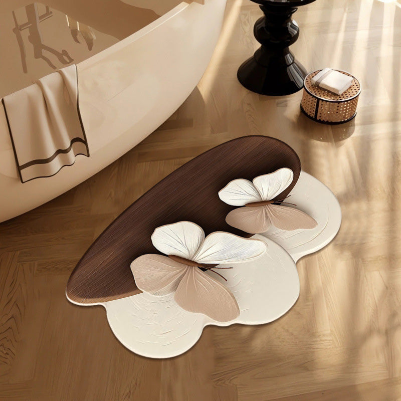 Tapis Absorbant Antidérapant à Motif 3D Réaliste