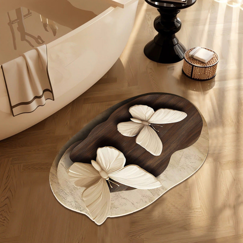 Tapis Absorbant Antidérapant à Motif 3D Réaliste