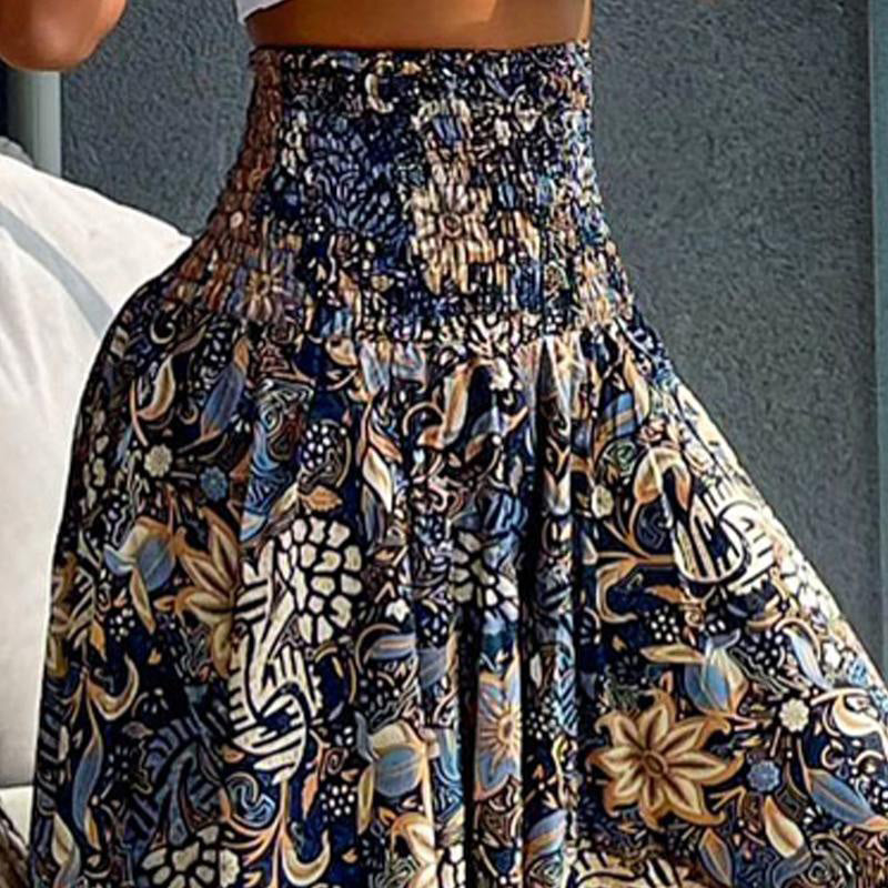 Jupe Décontractées à Taille Haute avec Imprimé Floral à la Mode pour Femmes