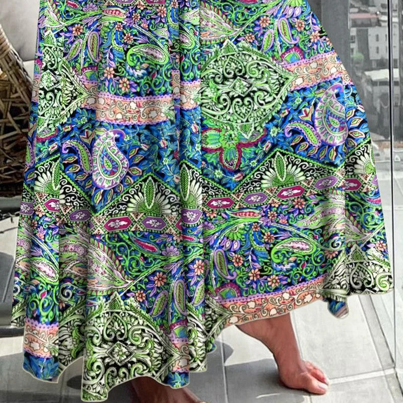Jupe Décontractées à Taille Haute avec Imprimé Floral à la Mode pour Femmes