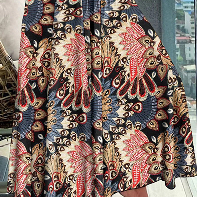 Jupe Décontractées à Taille Haute avec Imprimé Floral à la Mode pour Femmes