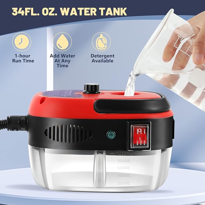 💥2500W Nettoyeur à Vapeur à Haute Température Pressurisée Portatif
