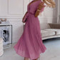 💐 Robe fluide plissée à col en V pour femmes