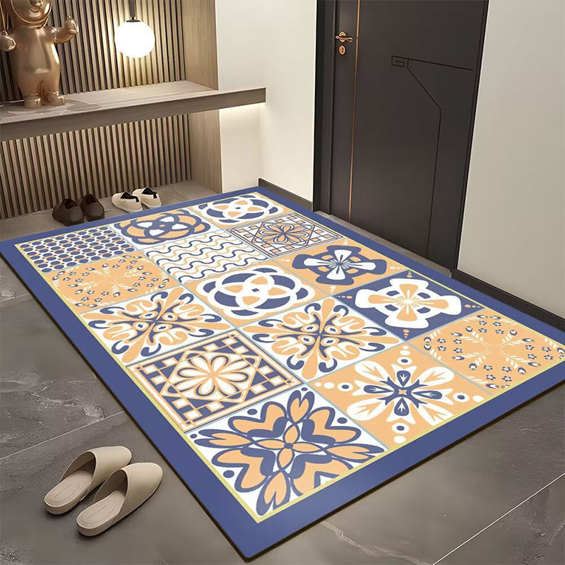 Tapis de porte géométrique bohème pour l'entrée
