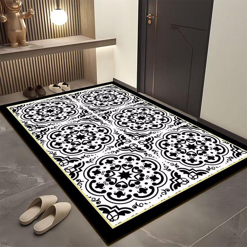Tapis de porte géométrique bohème pour l'entrée
