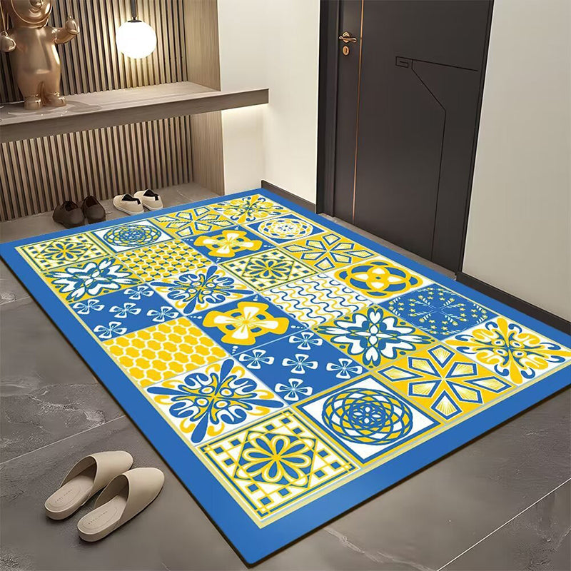 Tapis de porte géométrique bohème pour l'entrée
