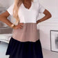 💖Promotions - 50% de réduction💖 Élégante robe longue à col en V et à couleurs contrastées pour femmes