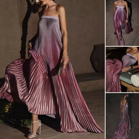 💕Robe de soirée bustier à plis dégradés