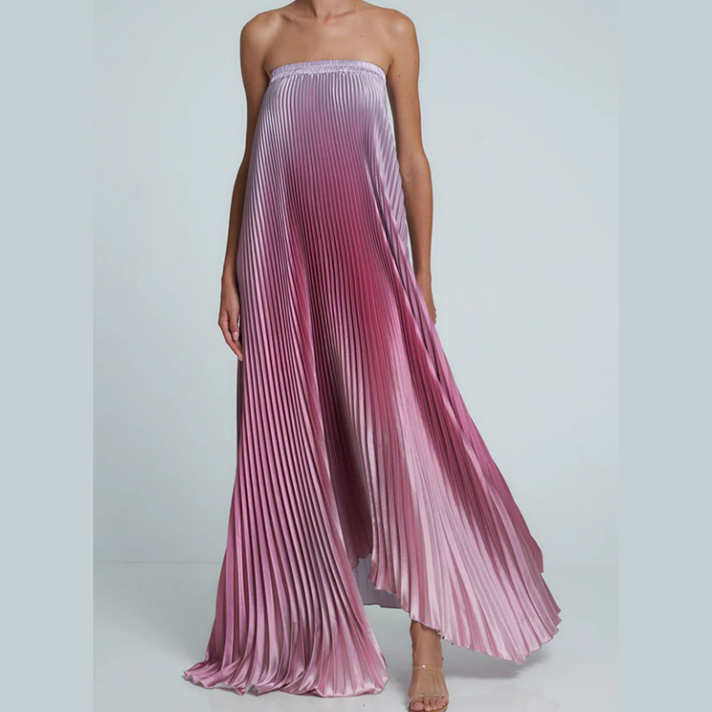 💕Robe de soirée bustier à plis dégradés
