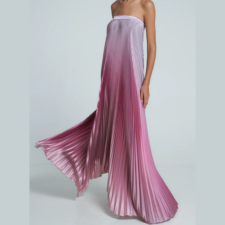 💕Robe de soirée bustier à plis dégradés
