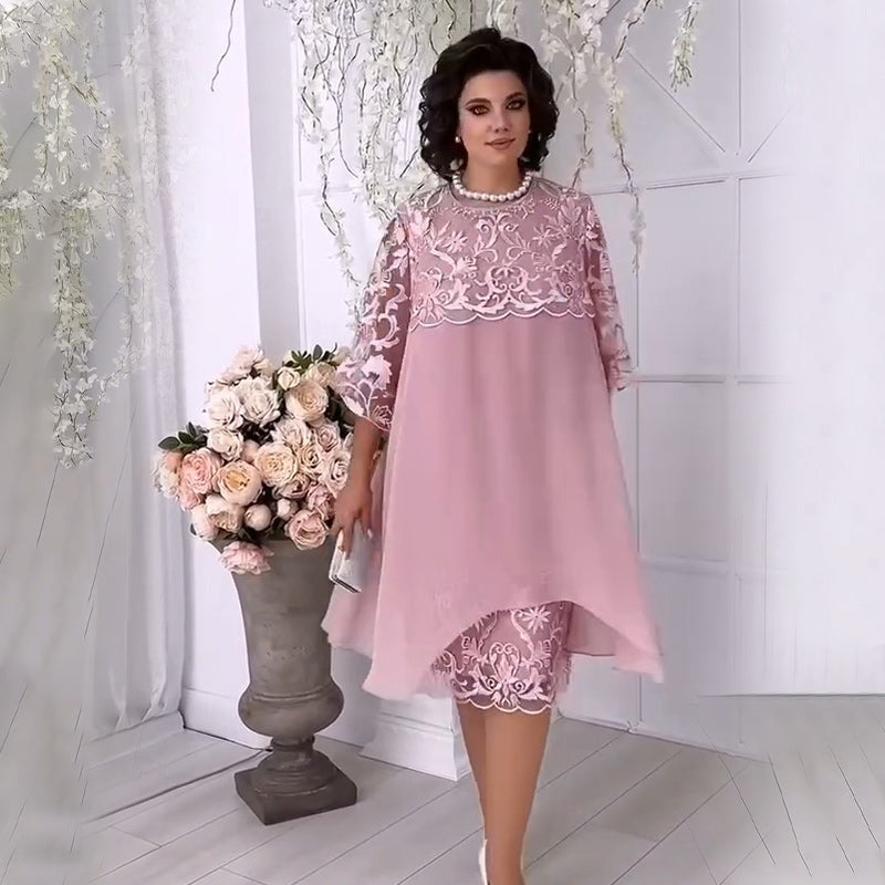 ⏳Réduction limitée de 50%🎁Robe en tulle doux et en dentelle superposée