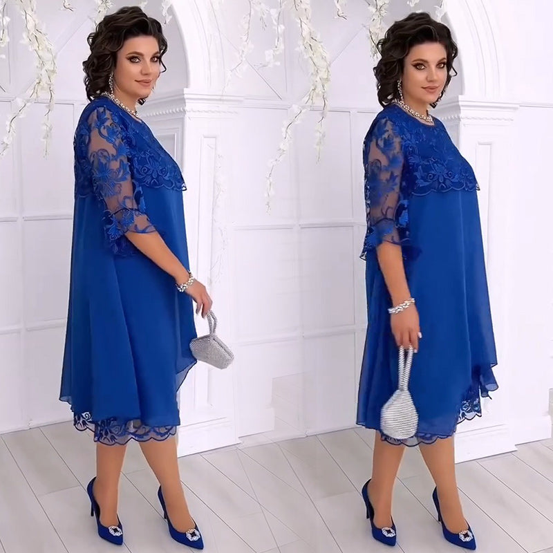 ⏳Réduction limitée de 50%🎁Robe en tulle doux et en dentelle superposée