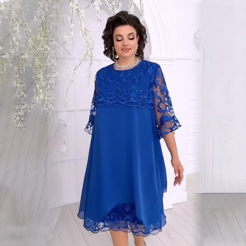 ⏳Réduction limitée de 50%🎁Robe en tulle doux et en dentelle superposée